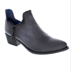 Anthropologie Unity in Diversity Boots Leather Ankle Black Metallic MOTO 37‎ 6.5
